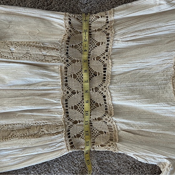 Vintage 60s-70s Mexican “Wedding Dress” Maxi Cotton - Picture 5 of 8